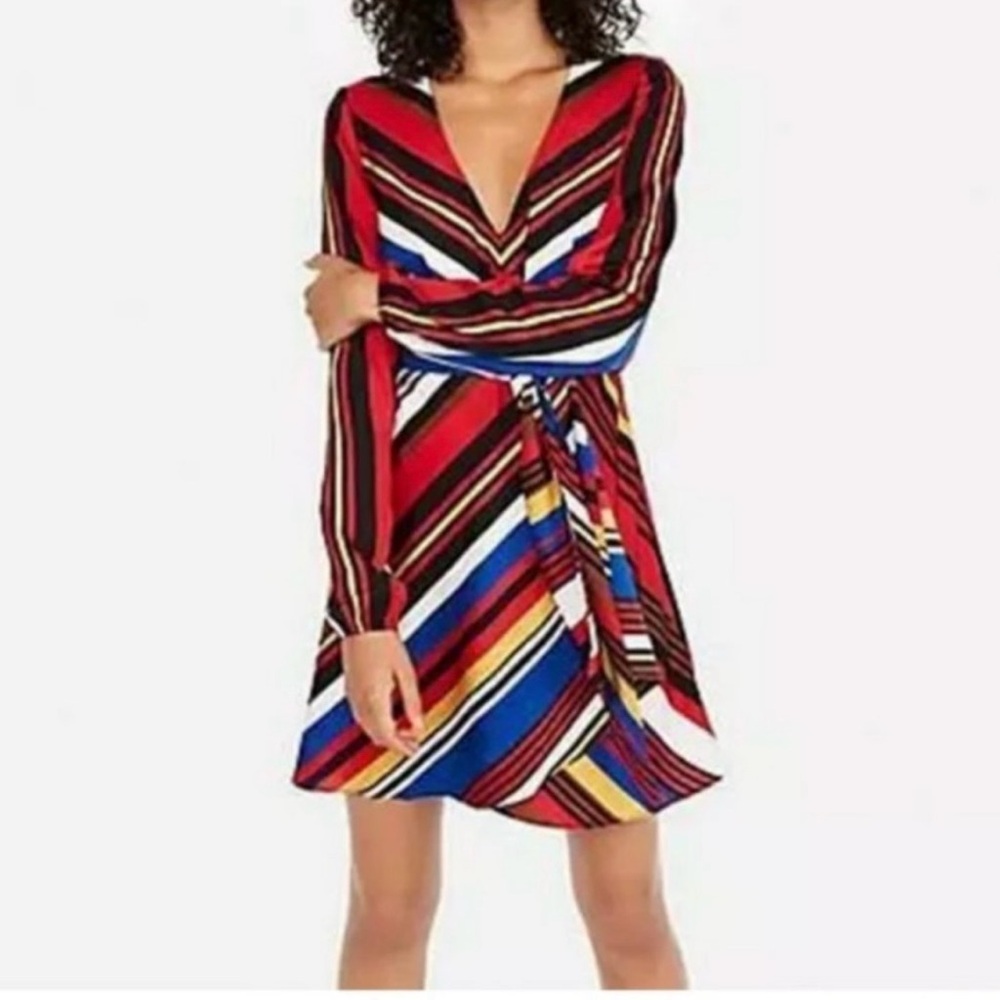 🌹 3 for $25 Express Multicolored Striped Party Dress Size S